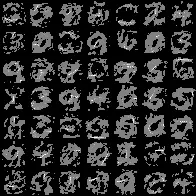 With a small network, non-negativity weight constraints, and regularization, the weights of the first layer of an MNIST classification network look like numbers